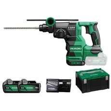 HIKOKI Akku Bohr & Meißelhammer DH1826DAWPZ, SDS-plus (18V, 5,0 Ah Li-ion Akku, Schlagenergie: 3,2 J, Volllastschlagzahl 2. Gang: 0-4300 min-1, Brushless, Bohren und Meißeln) Zubehör im HSCIII Koffer