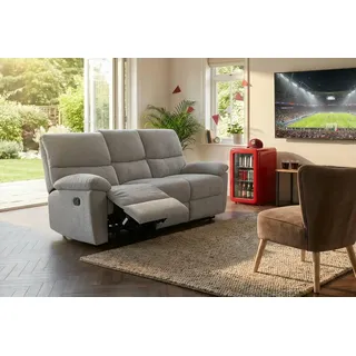 Home Affaire "LANNOY, manuelle o. elelektrische Relaxfunktion in 2 Sitzen, USB A/C", Liegefunktion (105-150), Reclinersofa, Webstoff, Federkern,