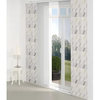 Schiebegardine WIRTH "Bray" Gr. 4, grau (hellgrau), B:60cm H:245cm, Jacquard, Baumwolle, Polyester, Gardinen, Schiebegardine