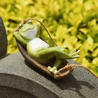 Hängematten-Froschdekoration - Kreative Gartenverschönerung - Einzigartig
