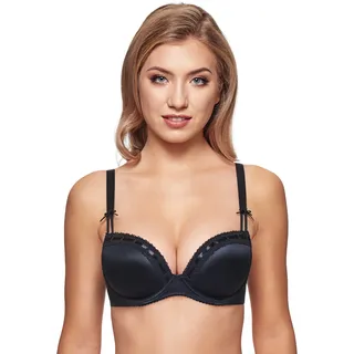 Dirndl-BH SUSA "Wiesn-Zauber", Damen, Gr. 75, Cup E, schwarz, Obermaterial: 80% Polyamid, 10% Baumwolle, 10% Elasthan, unifarben, festlich, BHs Dirndl-BH, Push-Up-Effekt, Mikrofaser, mit Bügel, elastisch, blickdicht