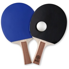 Inter - Tischtennisschläger mit ganzem Logo und Zwei Bällen-Set Kinder und Erwachsene Interessenten - Offizielles Produkt von Inter