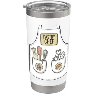 Kochschürze für Konditoren, lustiges Backen, Patisserie, Kostüm Doppelwandiger Edelstahl-Thermobecher