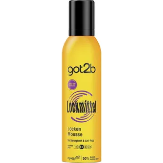 got2b Lockmittel Schaumfestiger (250 ml) Locken Mousse mit Halt 3 für definierte Locken und Sprungkraft, bändigt abstehende Haare, mit Anti-Frizz-Wirkung