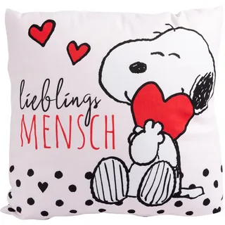 United Labels The Peanuts Dekokissen Snoopy - Lieblingsmensch - Zierkissen Kopfkissen 30 x 30 cm