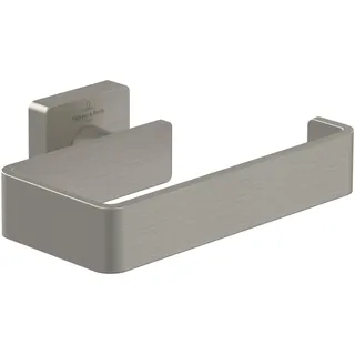 Villeroy & Boch Elements Striking Toilettenpapierhalter ohne Deckel, brushed nickel Matt