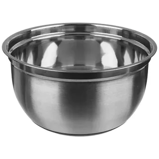 5five Simply Smart Salatschüssel mit gummierter Unterseite, Edelstahl, TPR, Schwarz, 4.5 Liter, 124603 - Schwarz, Silber