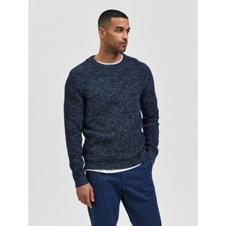 SELECTED HOMME Rundhalspullover »SLHVINCE LS KNIT BUBBLE CREW NECK NOOS« SELECTED HOMME Dark Sapphire XXL