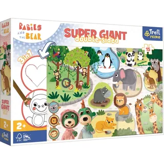 Trefl WÜRFEL PUZZLE 15 RIESEN Bob.w Zoo Bobas. und Mi 42000