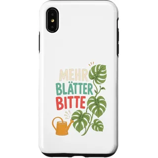 Hülle für iPhone XS Max Monstera Deliciosa I Tropische Zimmerpflanze Topf Zucht