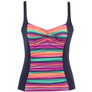 LASCANA Bügel-Tankini-Top »Rainbow«, mit Miederverstärkung LASCANA bunt-gestreift Gr.38 Cup C