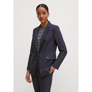 Comma, comma Damen Langarm Blazer, blau, 38