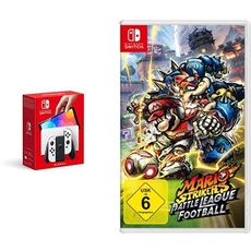 Nintendo Switch (OLED-Modell) Weiss + Mario Strikers: Battle League Football - [Nintendo Switch]