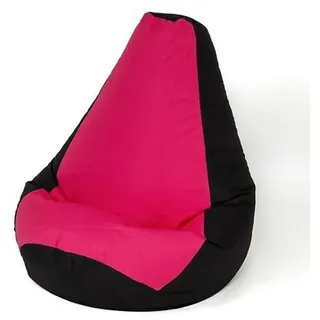 GO GIFT Sitzsack, Schwarz, Rosa, 130 x 90 cm, Birne