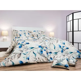 Leinen Baumwolle Milaya banana 140x200, 70x90 cm - Blau, Grau, Beige