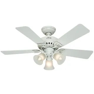 Mini Deckenventilator mit Licht Beacon Hill Weiß Wohnzimmer Leuchte ventilator