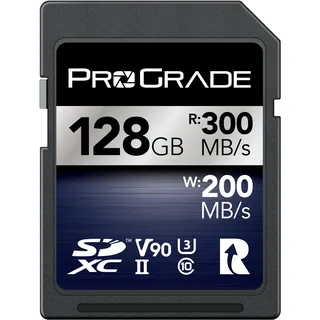 SD UHS-II 128GB Karte V90 – Bis zu 250 MB/s Schreibgeschwindigkeit und 300 MB/s Lesegeschwindigkeit | Für professionelle Filmemacher, Fotografen und Content-Kuratoren – von Prograde Digital