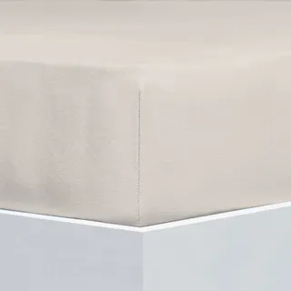 Bettlaken FLORELLA "Flausch-Flanell, 100% Baumwolle", beige (kies), B:100cm L:200cm, Flanell, Obermaterial: 100% Baumwolle CO., Bettlaken, Bettlaken