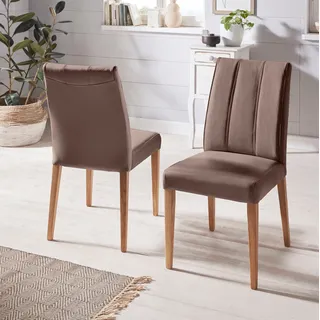 Home Affaire Esszimmerstuhl Leder braun 2 Stk.