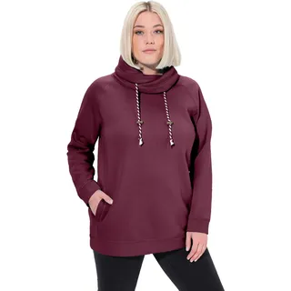 Ulla Popken Damen Sweatshirt dunkle Beere 66+