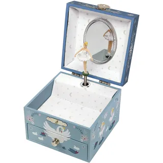 Trousselier - Ballerina – Spieluhr für Mädchen – Musik-Schmuckschatulle im Dunkeln – ideal Geschenk zur Geburt, Geburtstag oder Taufe Mädchen – leuchtet in der Nacht – Musik Schwanensee