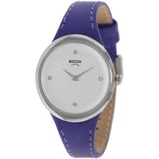 Boccia Damen Analog Quarz Uhr mit Leder Armband 3276-11