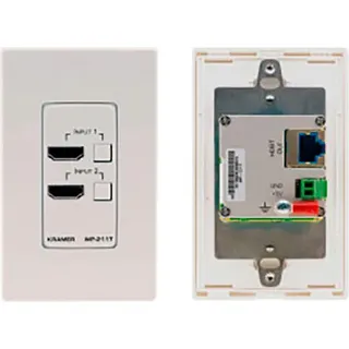 Kramer WP-211T Automatischer Umschalter de Board de HDMI 4K60 4:2:0 HDCP 2.2 Wand und PoE-Empfänger über de HDBaseT - Weiß