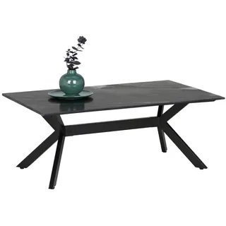 Novel Couchtisch , Schwarz, Weiß , Metall, Stein , Steine , rechteckig , eckig, Sternfuß , 70x45x115 cm , einfacher Aufbau , Wohnzimmer, Wohnzimmertische, Couchtische, Couchtische Keramik