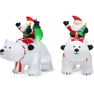 Costway Weihnachtsmann 210 cm Weiß