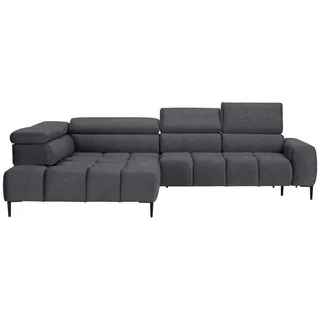 Welnova Ecksofa , Grau , Textil , Ottomane links, L-Form , 300x216 cm , Made in Eu , Typenauswahl, Stoffauswahl, seitenverkehrt erhältlich, Hocker erhältlich , Wohnzimmer, Sofas & Couches, Wohnlandschaften, Ecksofas