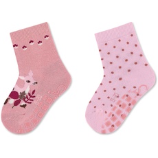 Sterntaler Baby-Mädchen ABS-Söckchen DP Rehkitz+Tupfen Hausschuh-Socken, Rosa, 20