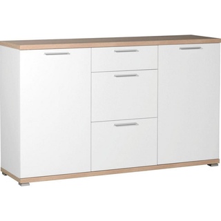 Germania Sideboard Top, 3201-178 weiß, sonoma-eiche 144,0 x 40,0 x 88,0 cm