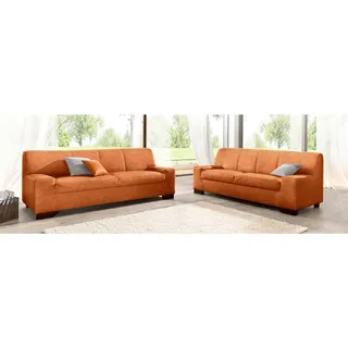 DOMO collection Polstergarnitur 3-2 Garnitur 2-Sitzer + 3-Sitzer Orange