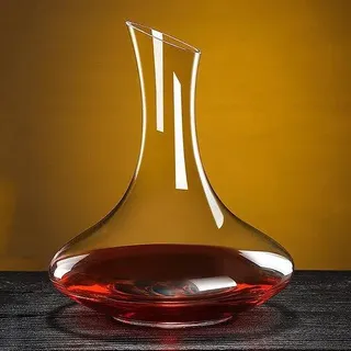 Unyqoos® Weinkaraffe für Rotwein aus 100% bleifreiem Kristall – elegante Karaffe mit integriertem Luftbelüfter und Filtration - Weiß