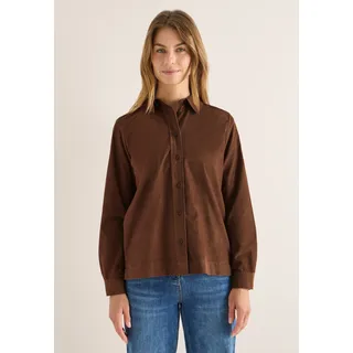 Cecil Damen 3412160 Cord Hemdbluse, mocha caramel, Large