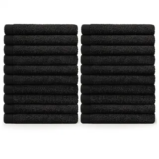 Blumtal Gästehandtuch 30 x 30 cm schwarz 24 St.