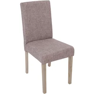 Mendler 4er-Set Esszimmerstuhl Littau, Stuhl Küchenstuhl ~ Textil, grau, Beine Struktur - Eiche