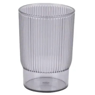 Urban Living Samba Glas aus Kunststoff, 350 ml, Durchmesser 7,7 cm x Höhe 11 cm, Grau