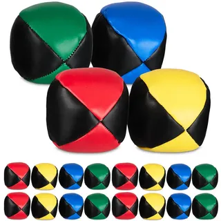 Relaxdays 20xJONGLIERBÄLLE , Kunststoff, Naturmaterialen , 6.5x6.5 cm , Freizeit & Co, Sport & Fitness