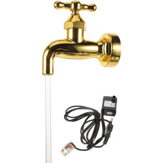 FUNOMOCYA Unsichtbarer Fließender Wasserhahn Brunnen Garten Dekoration Kreativer Schwimmender Wasserbrunnen Mit Eu-Stecker Für Innenhof Terrasse Und Außenbereich