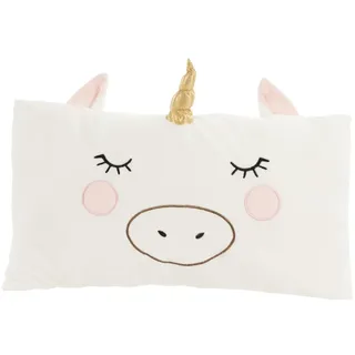 IDENA Kuschelkissen Einhorn 45 x 45 cm Weiß