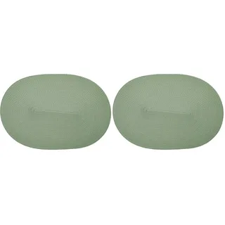 d-c-fix Tischset – Sage Green (30 cm x 45 cm oval) – Tischunterlage für Küchen- und Esstisch – lebensmittelechtes & abwaschbares Esstischset (Packung mit 2)