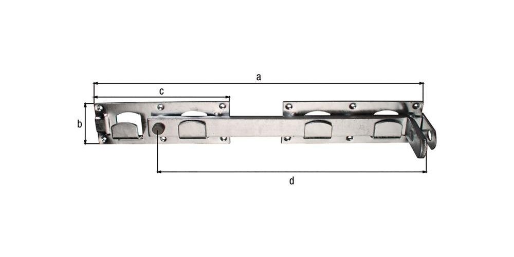 Bild von Doppeltorüberwurf L/R verwendbar 430x70x180x333mm Loch-Ø5mm 12 GAH,