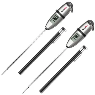 ThermoPro Fleischthermometer Digital Küchenthermometer mit langer Sonde Grillthermometer Kabellos Bratenthermometer Thermometer Kochen für Flüssigkeit Milch BBQ Grill Steak 2 Stücke