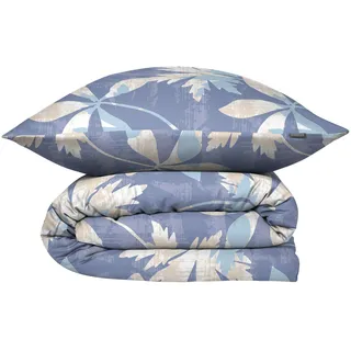SCHIESSER Vera Floral Blau 135 x 200 cm + 80 x 80 cm