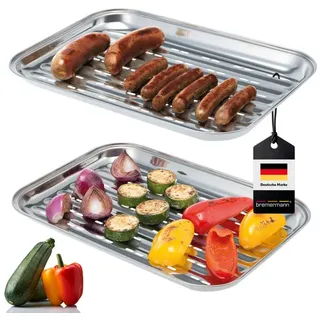 bremermann Grillschale 35 x 24,5 cm Edelstahl silberfarben