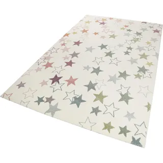 Kinderteppich ESPRIT "Esterya ESP-4636" Gr. 2, bunt (naturfarben, bunt), B:80cm H:13mm L:150cm, Kunstfaser, Teppiche, Kinderteppich, Sterne Design, Kurzflor