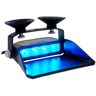 LED-MARTIN® S4 Straßenräumer – Lichtfarbe blau - für den professionellen Einsatz, ECE-R65 Typengenehmigung, Frontblitzer mit 19 Blitzmuster, 12V/24V, 3 Meter Anschlusskabel