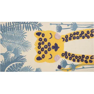 Beliani Kinderteppich LUAS Bunt 80 x 150 cm Baumwolle