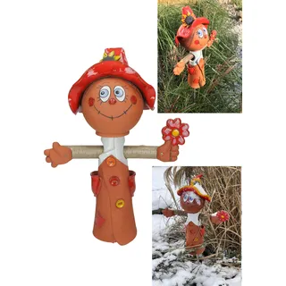 Midene Gartenstecker Keramik Handgefertigt - Gartendeko für Draußen Wetterfest - Garten Deko Keramik - Gartenfiguren & Gartenstatuen - Vogelscheuche